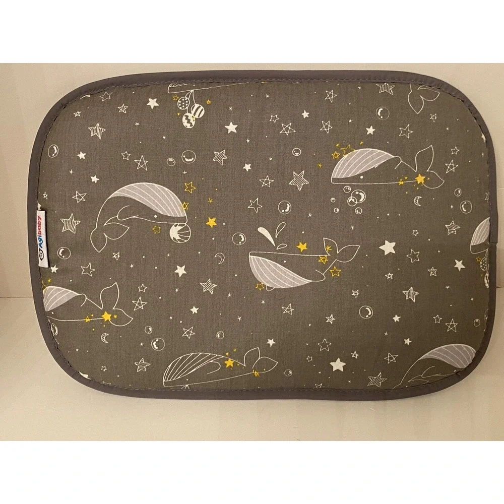 Agibaby 3D Mesh Toddler Pillow Grey Whale Star Breathable Cooling Cushion 13x9